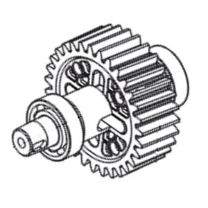 BENINCA-9686341-Άξονας-μείωσης-με-εσωτερικό-γρανάζι-τεφλόν-για-συρόμενα-μοτέρ-BULL10M-BULL15M-BULL20M.S