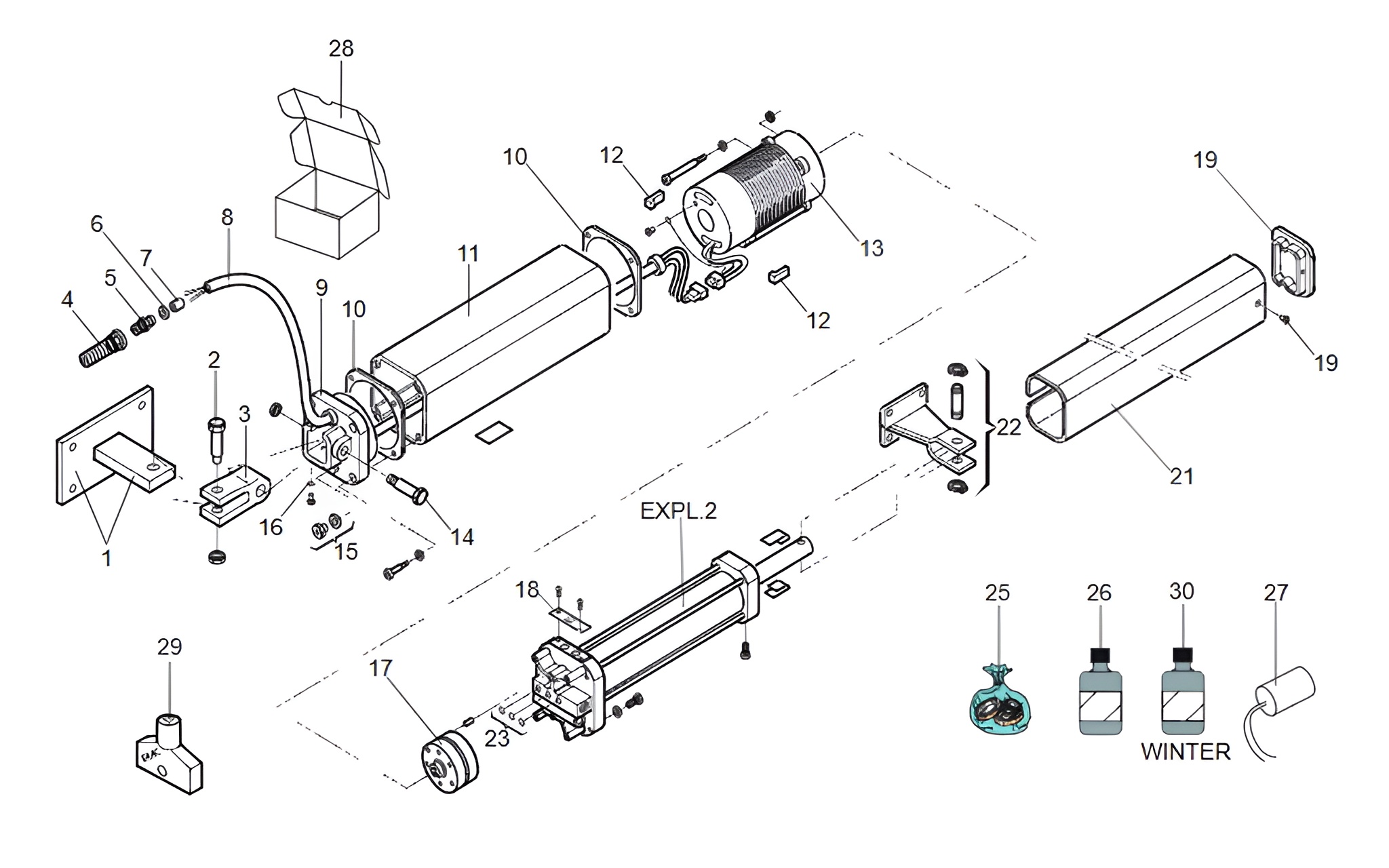FAAC-402_2005-Α-Βασικό-σχεδιάγραμμα-ανταλλακτικών